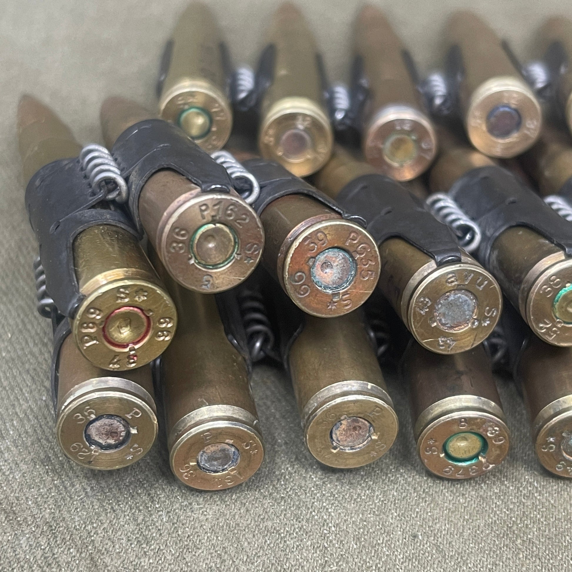 100 x INERT  WW2 Issued Wehrmacht 7.92  MG34 /MG42 Machine Gun Belt 