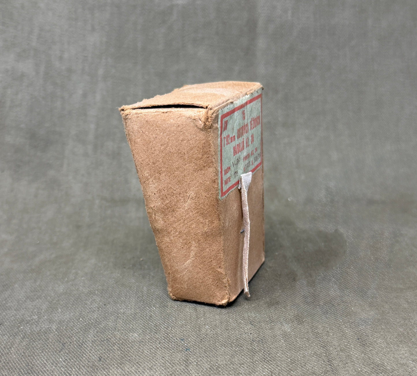 Original Czechoslovak 7.92×57 Mauser Heavy Ball Ammunition Packet – 15 Rounds – SB Vlašim vz.34