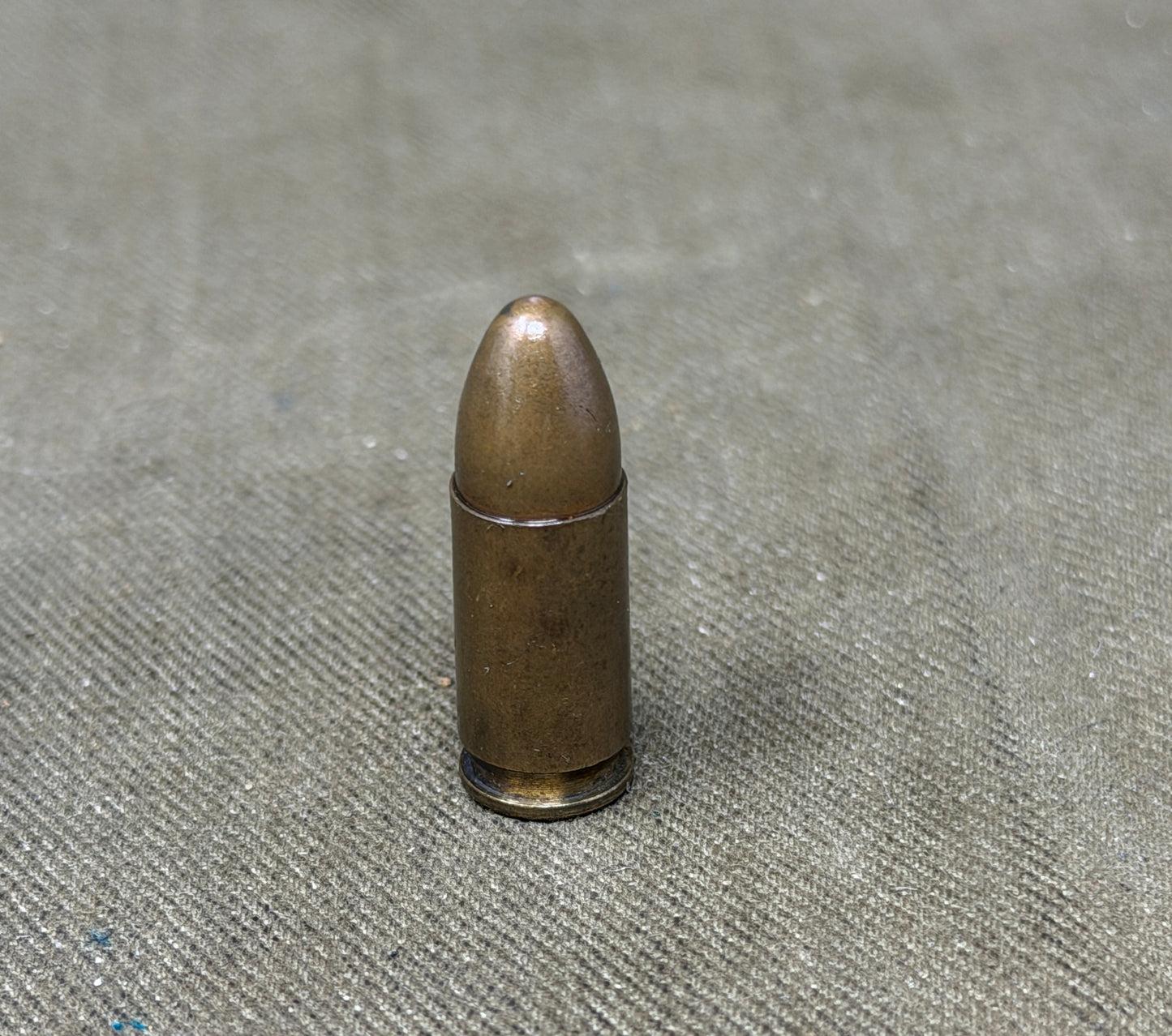 Original Inert WWII German 9mm Parabellum Cartridge – kam – Dated 1943
