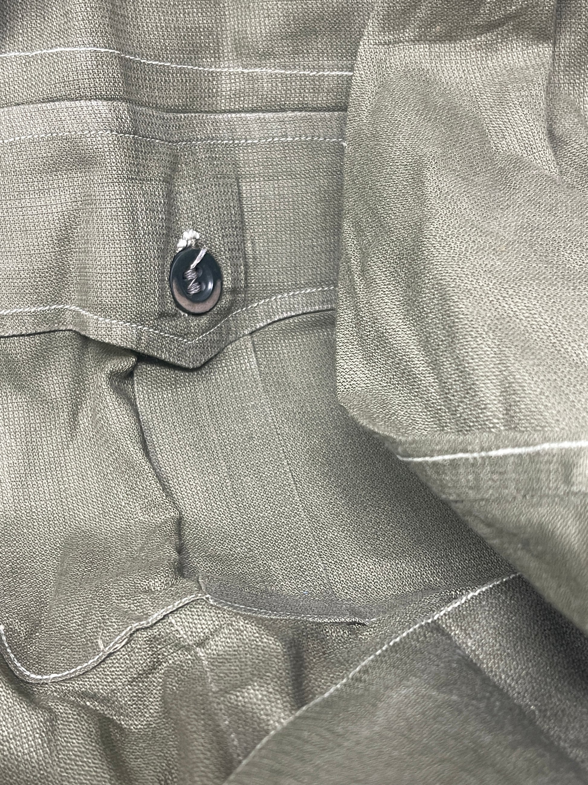 Original 1950 British Army Jungle Green Bush Jacket – Size 4, Christopher Roberts & Co.  – Excellent Condition 