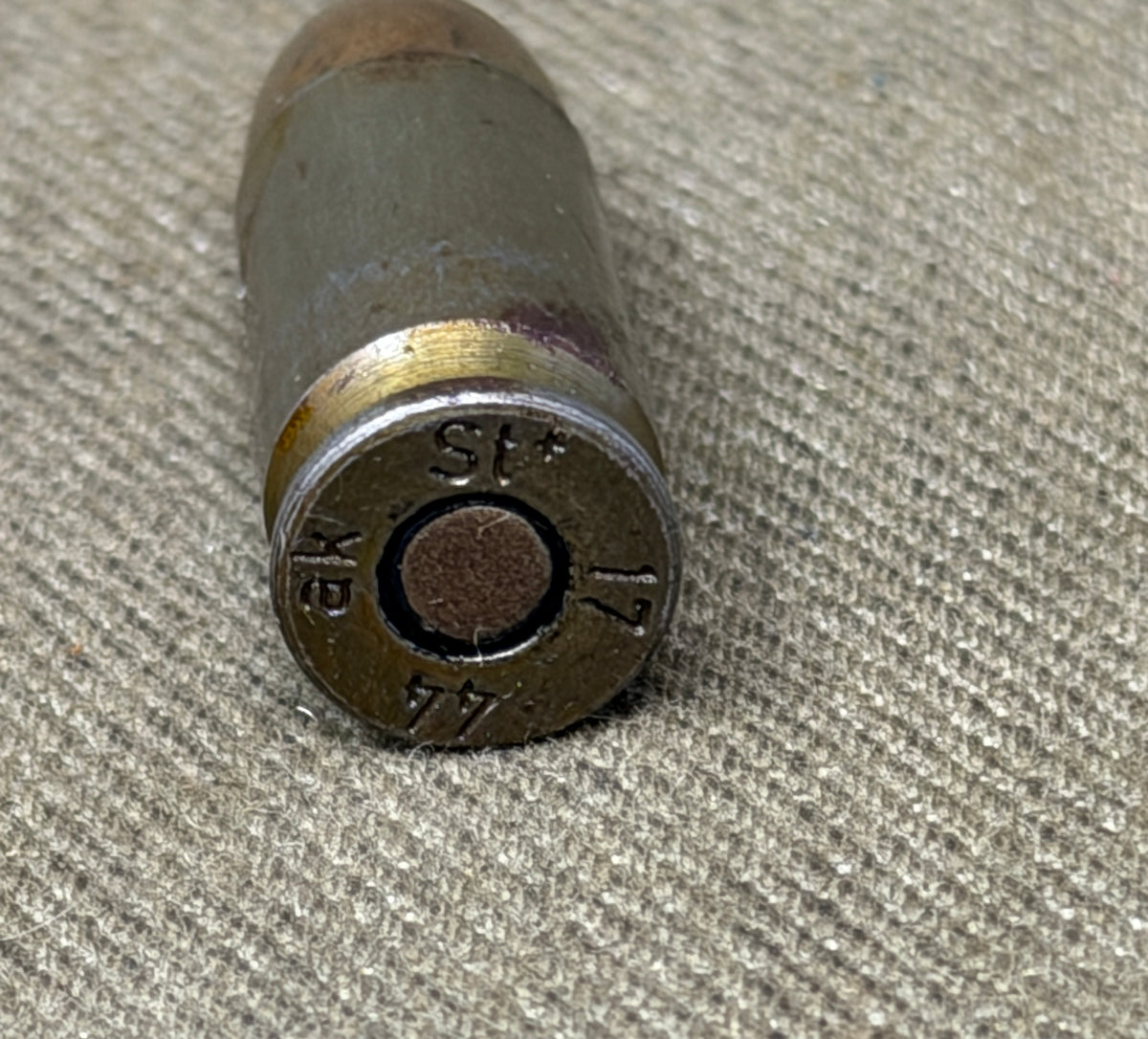 Original Inert WWII German 9mm Parabellum Cartridge – ak St 6 1944 – Sellier & Bellot