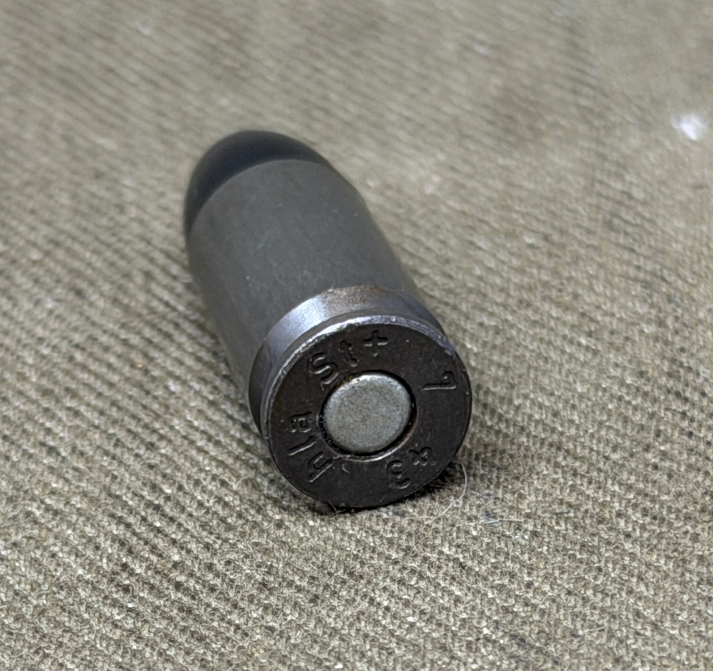Original Inert WWII German 9mm Parabellum Cartridge – hla St 7 1943 – Metallwarenfabrik Treuenbrietzen