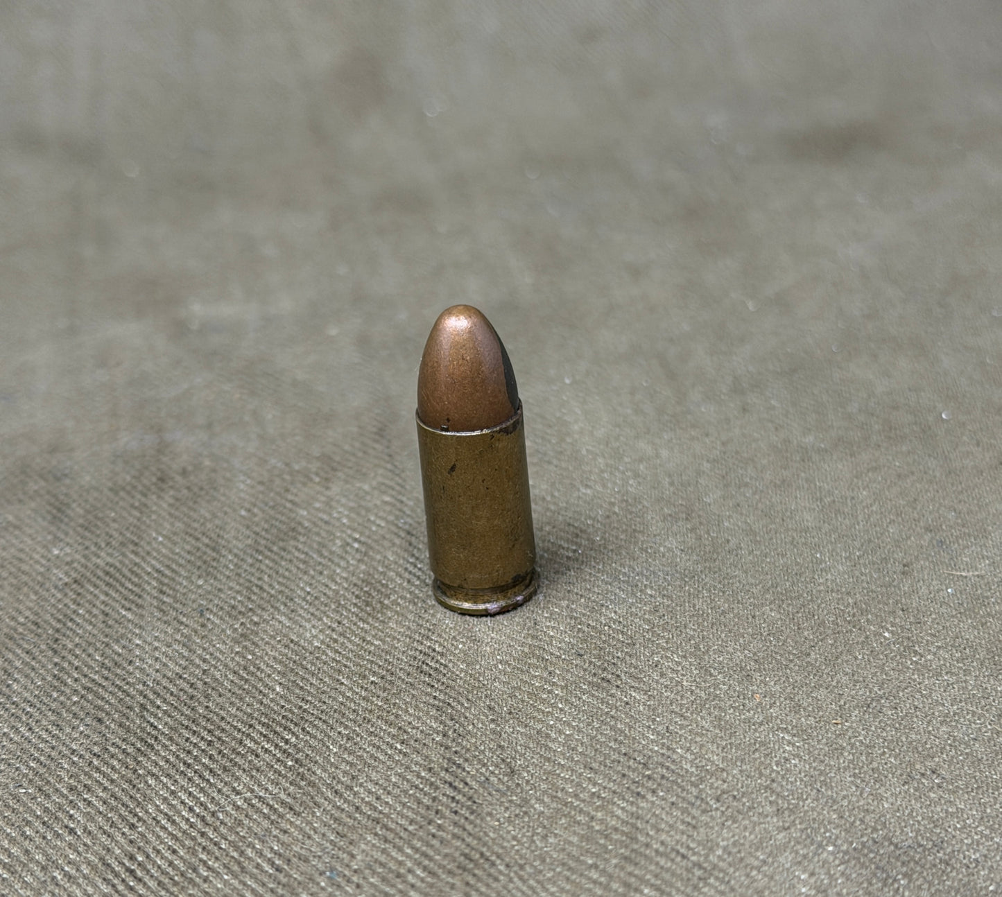 Original Inert WWII German 9mm Parabellum Cartridge – kam 11 67 1943 – HASAG, Occupied Poland