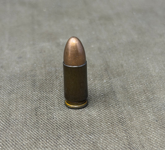 Original Inert WWII German 9mm Parabellum Cartridge – asb St 12 1944 – DWM Berlin