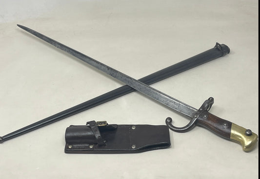 French M1874 Gras bayonet 20.5 inch, single edged, T section blade.