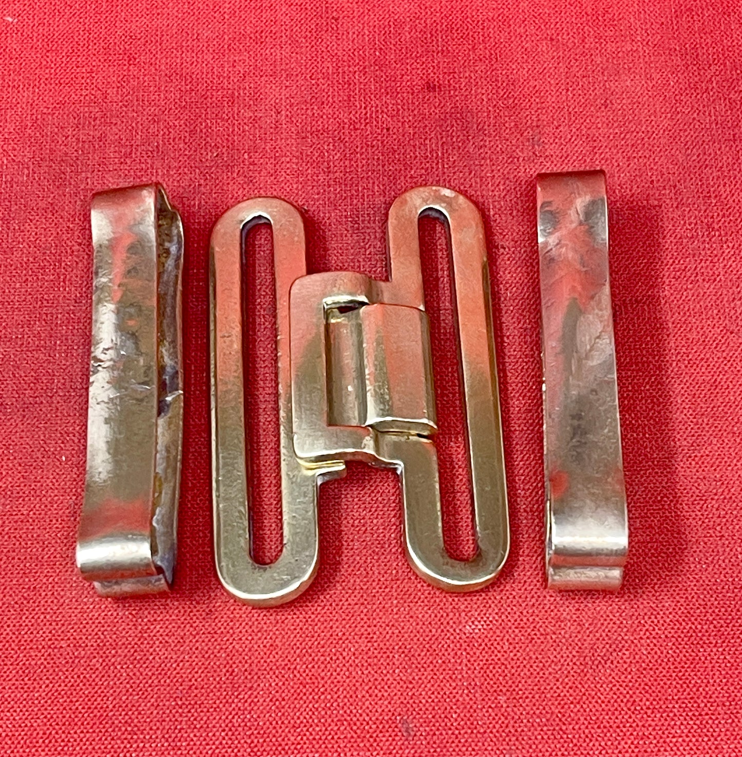 British Brass 1937 Pattern Brass Buckle and Brass Keepers