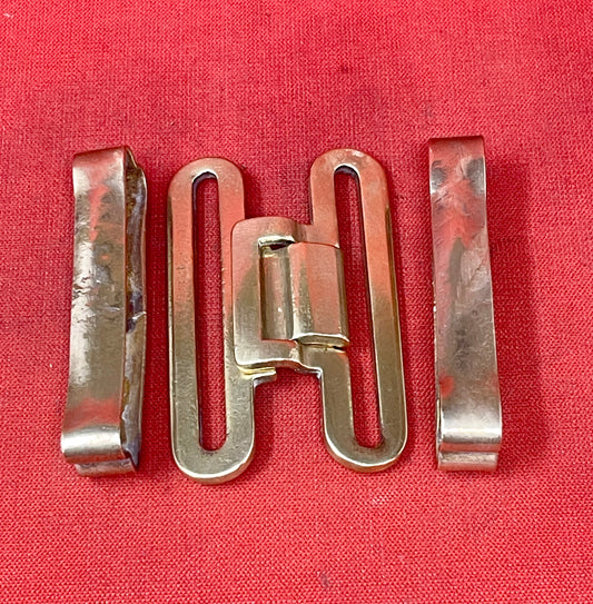 British Brass 1937 Pattern Brass Buckle and Brass Keepers