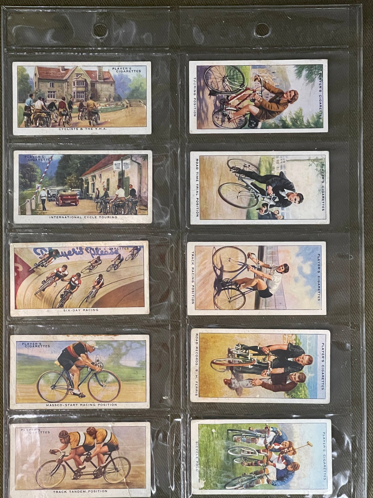 John Player & Sons Cycling Cigarette Cards 1939