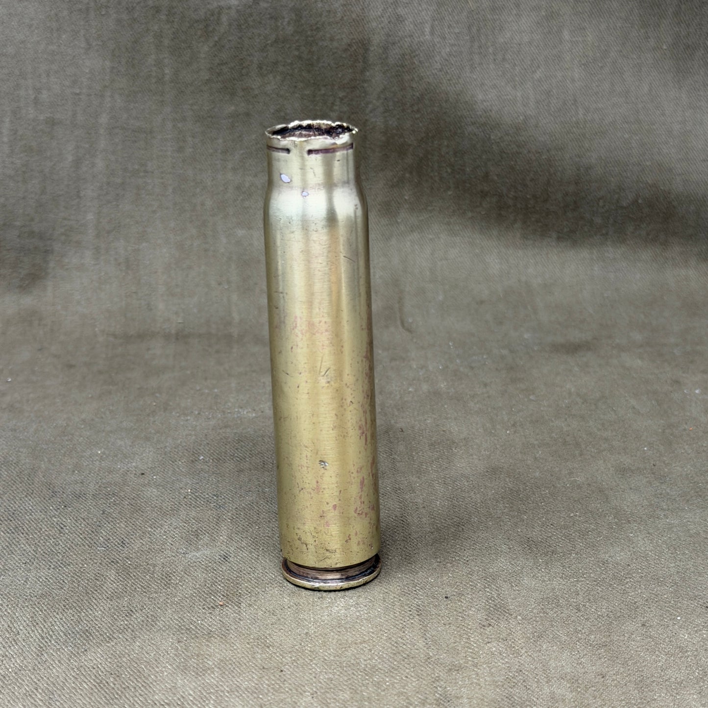 Original British WWII 20mm Hispano Fired Brass Case – K2 1943 Dated – Kynoch Standish