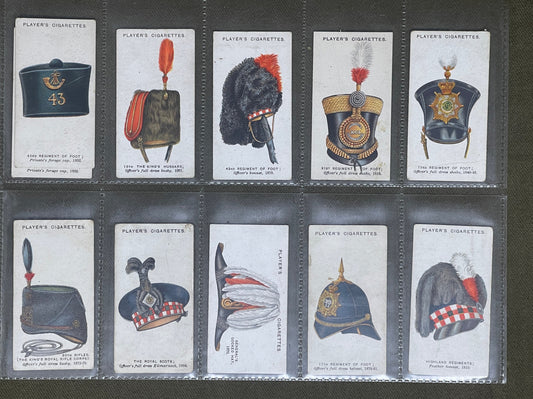 John Player & Sons Military Headdress Cigarette Cards