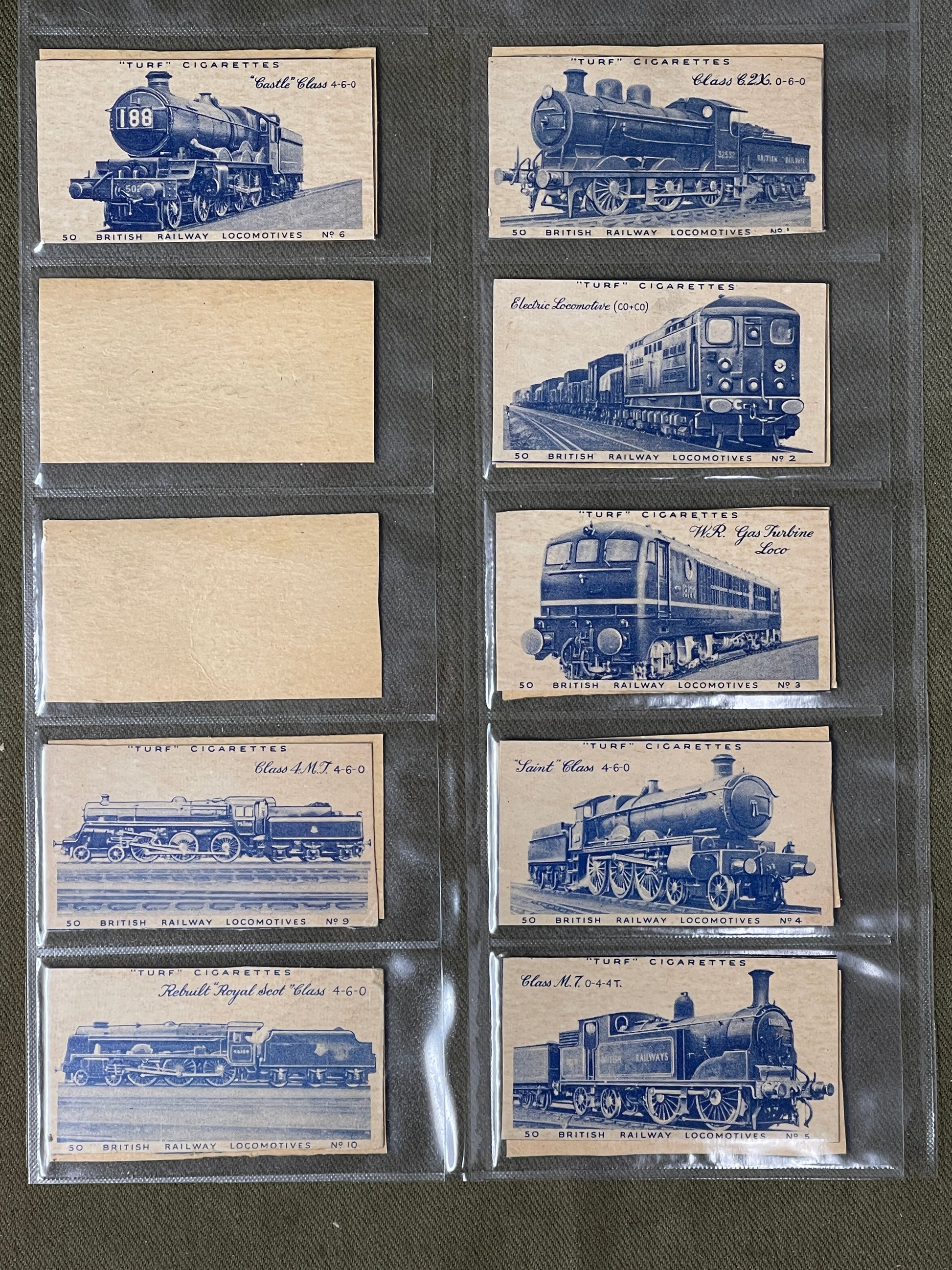 Turf Cigarette British Railway Locomotives Cards