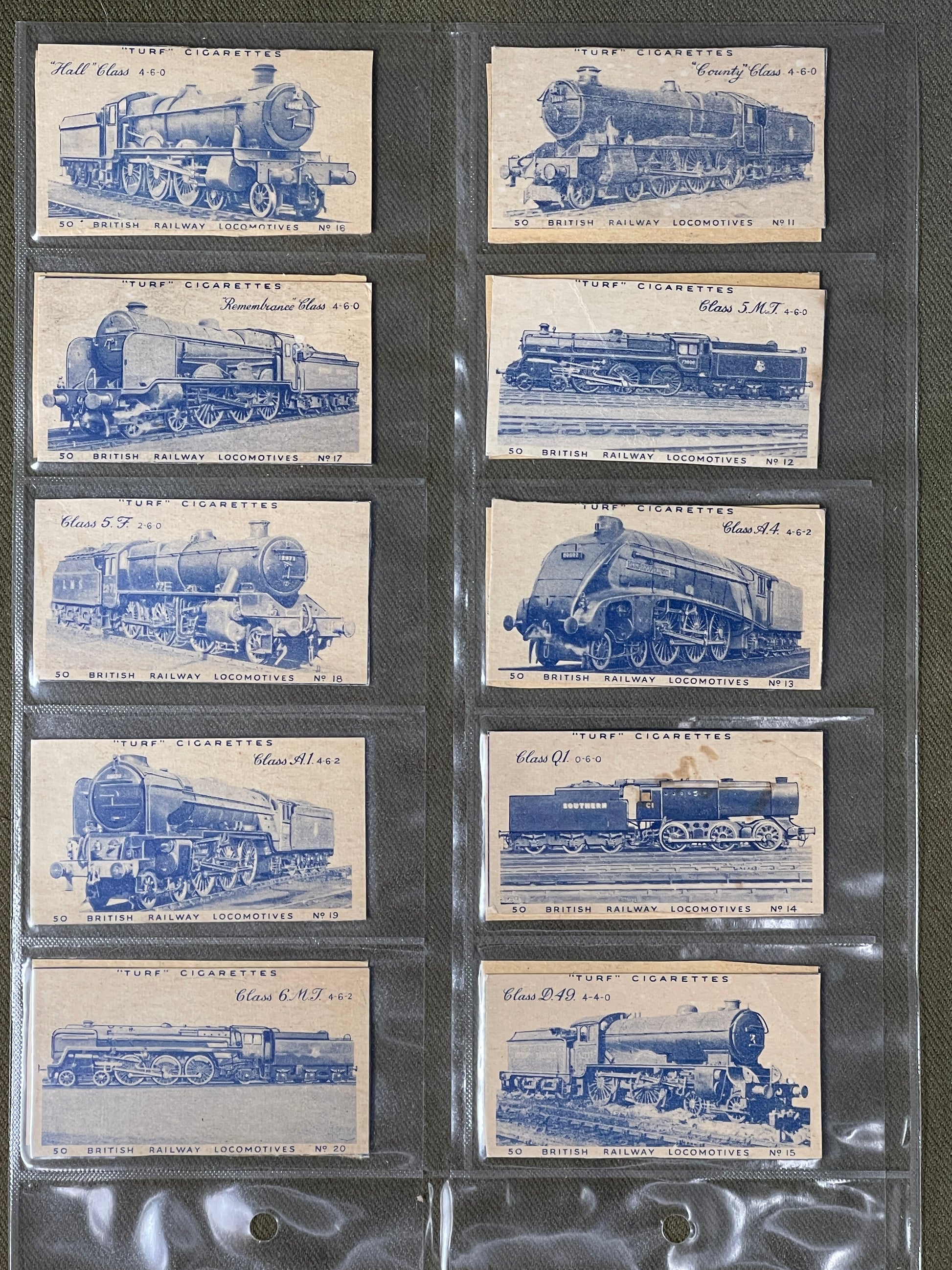 Turf Cigarette British Railway Locomotives Cards