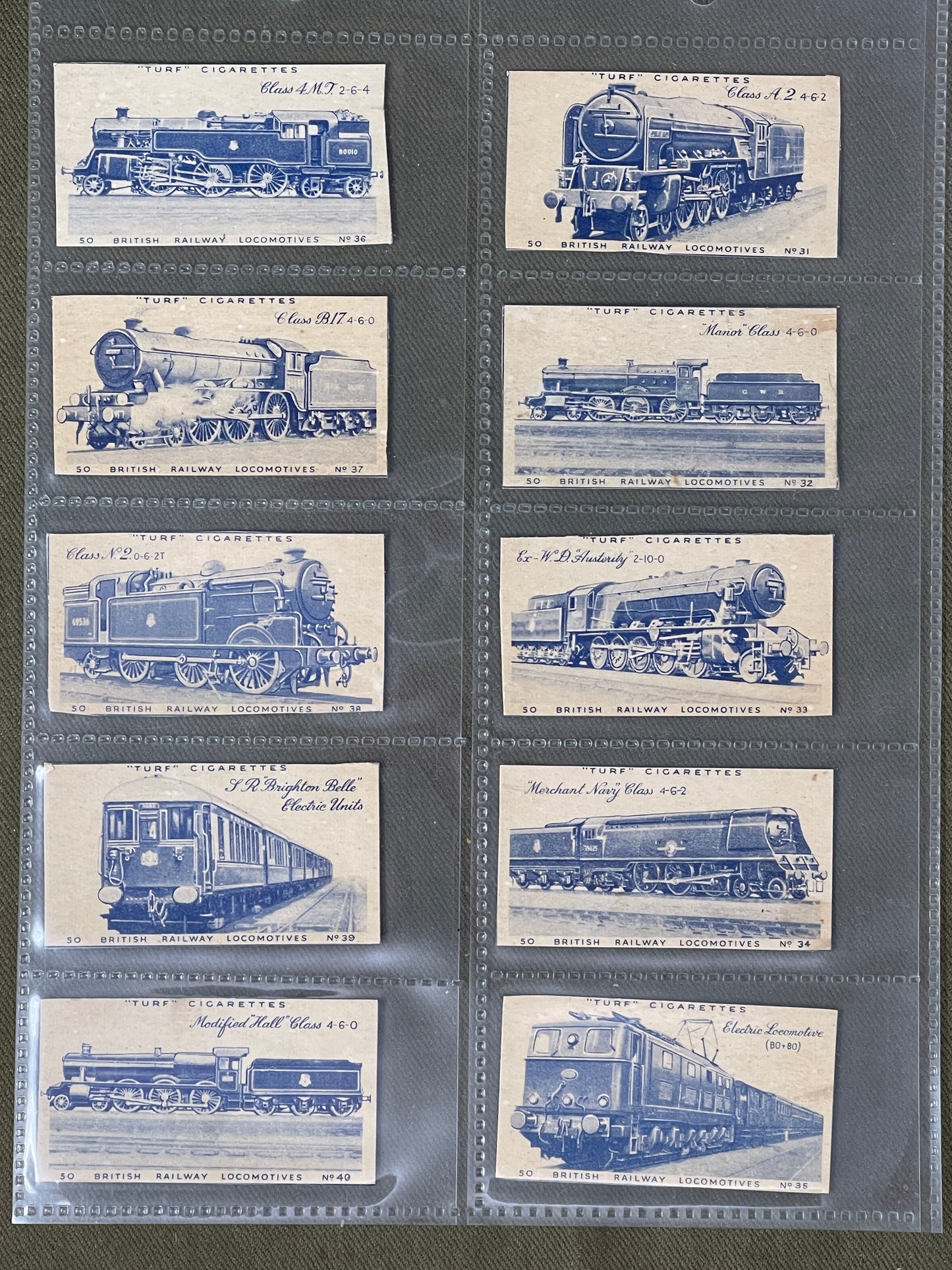 Turf Cigarette British Railway Locomotives Cards