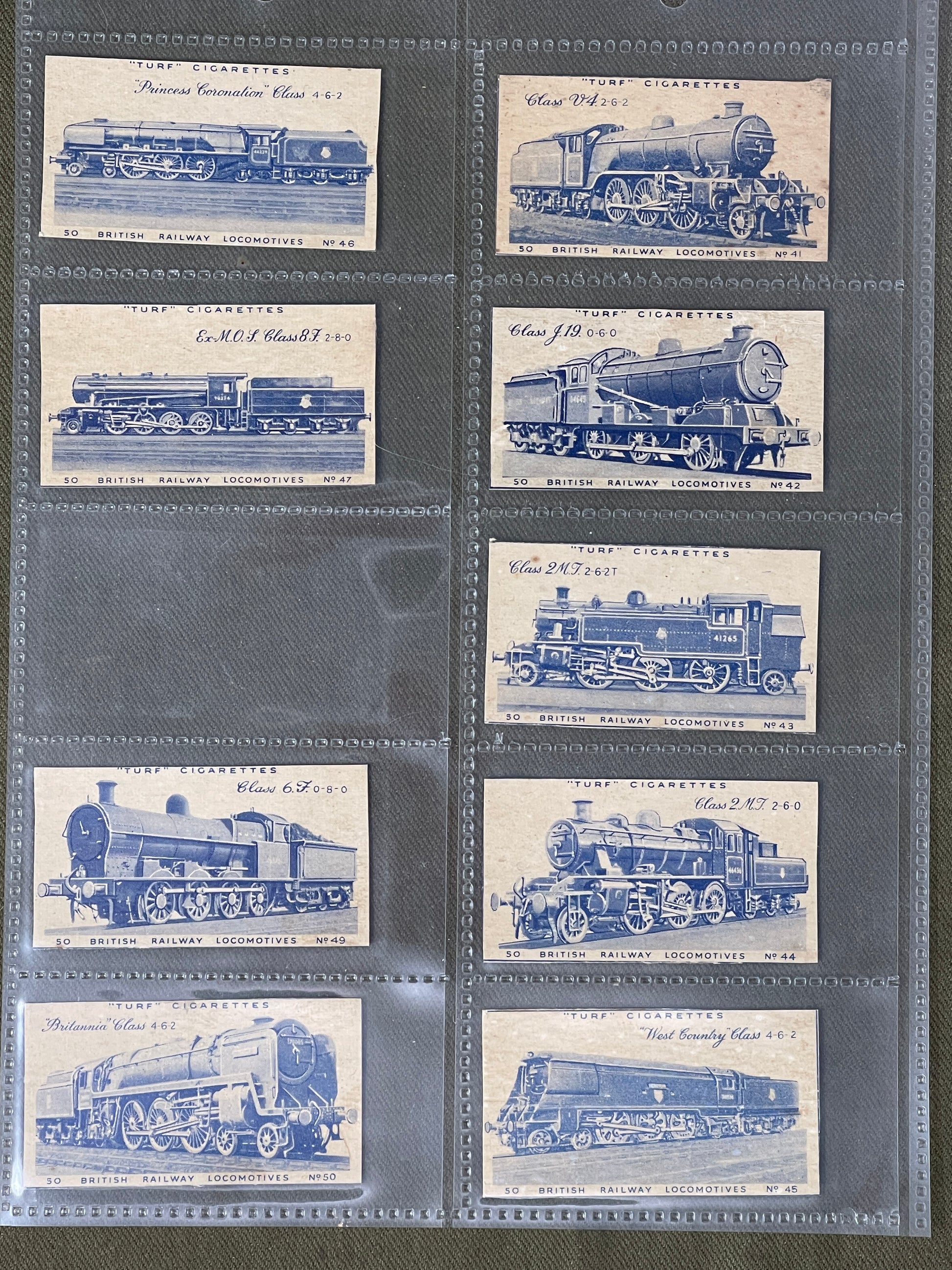 Turf Cigarette British Railway Locomotives Cards