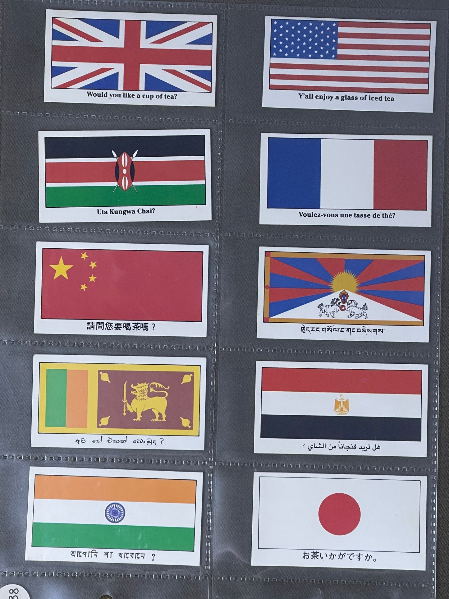 The Language of Tea Brooke Bond Collectable Cards 1988 Flags