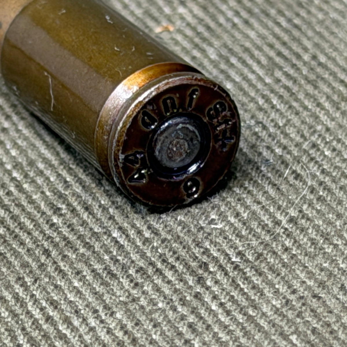 Original WW2 German 9mm Parabellum Cartridge – dnf St+ 9 44 – RWS Nürnberg – Inert