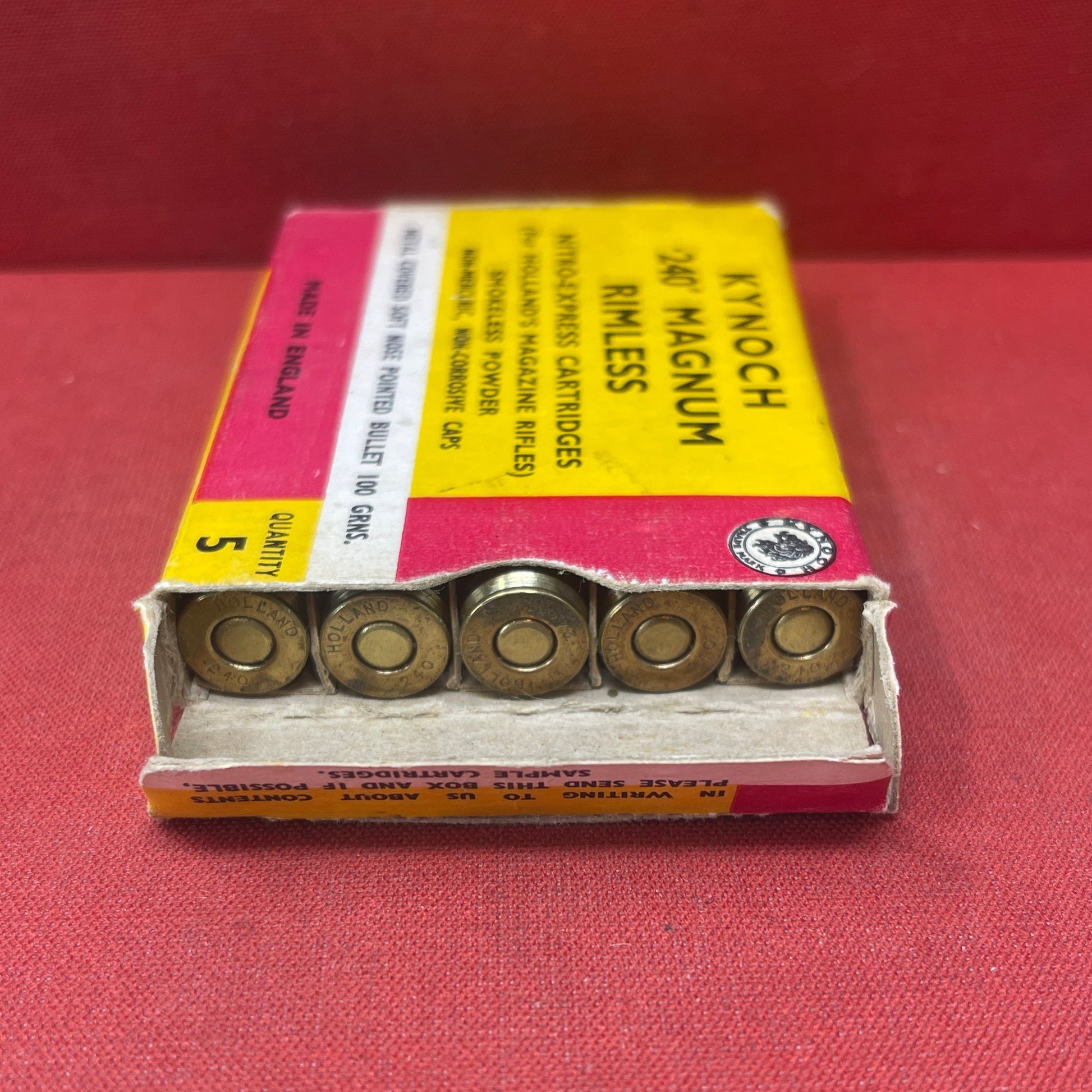 5 x .240 Magnum Rimless in box