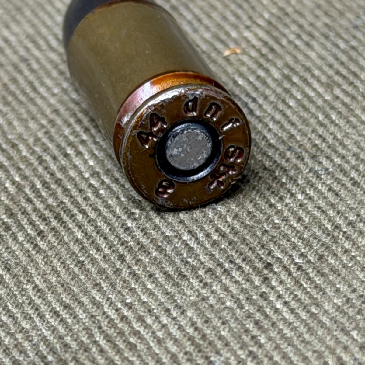 Original WW2 German 9mm Parabellum Cartridge – dnf St+ 9 44 – RWS Nürnberg – Inert