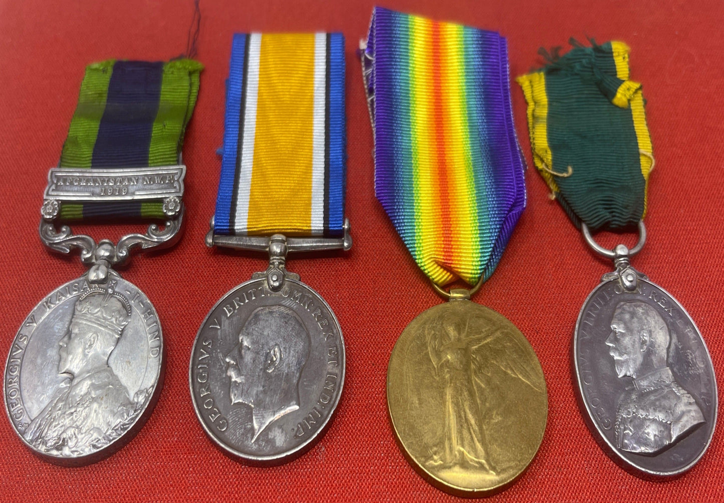 WW1 Group NWF Frontier, British War Medal, Victory Medal and Territorial Efficeiency Medal