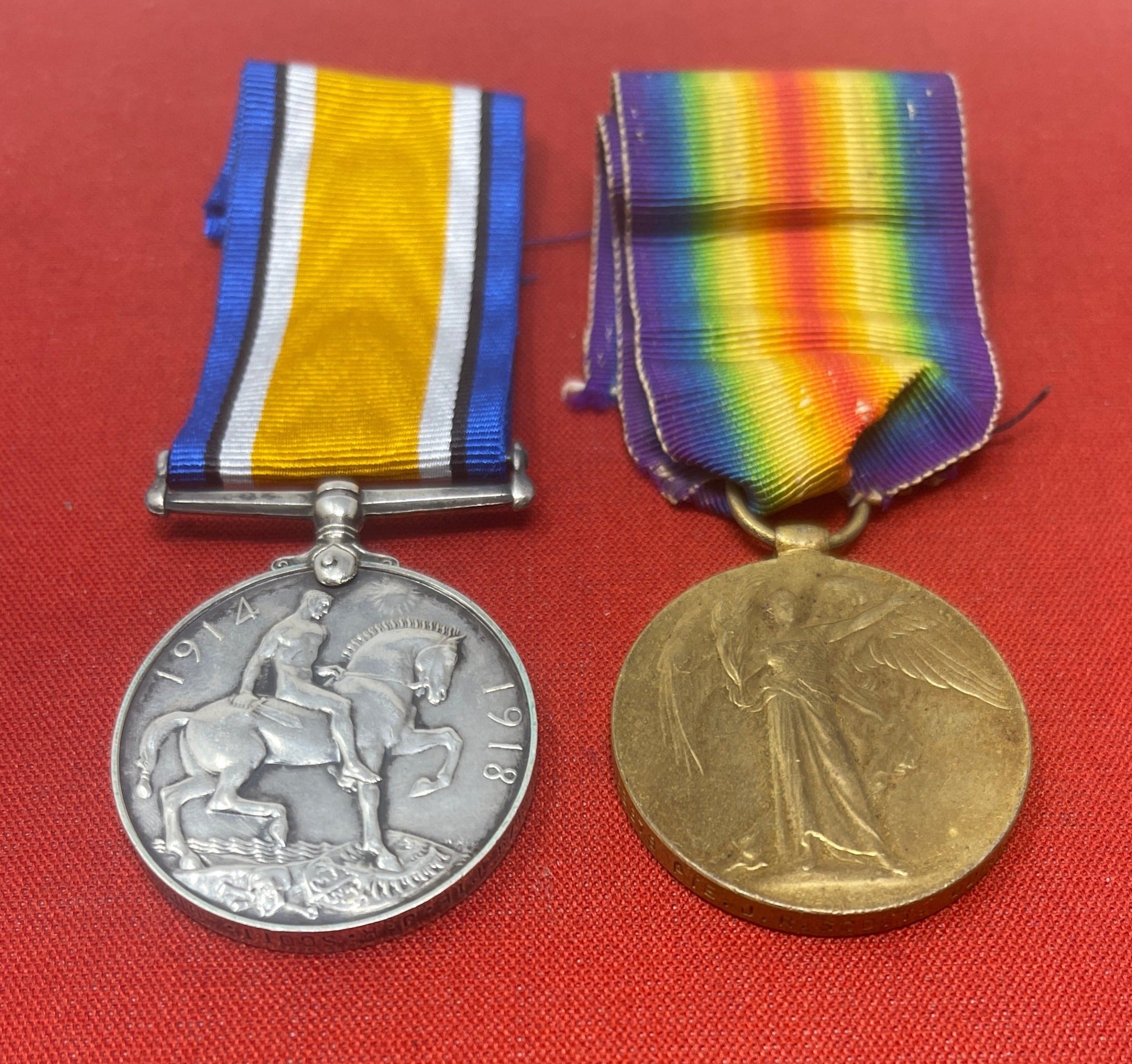 WW1 Pair Durham Light Infantry  British War Medal Victory Medal