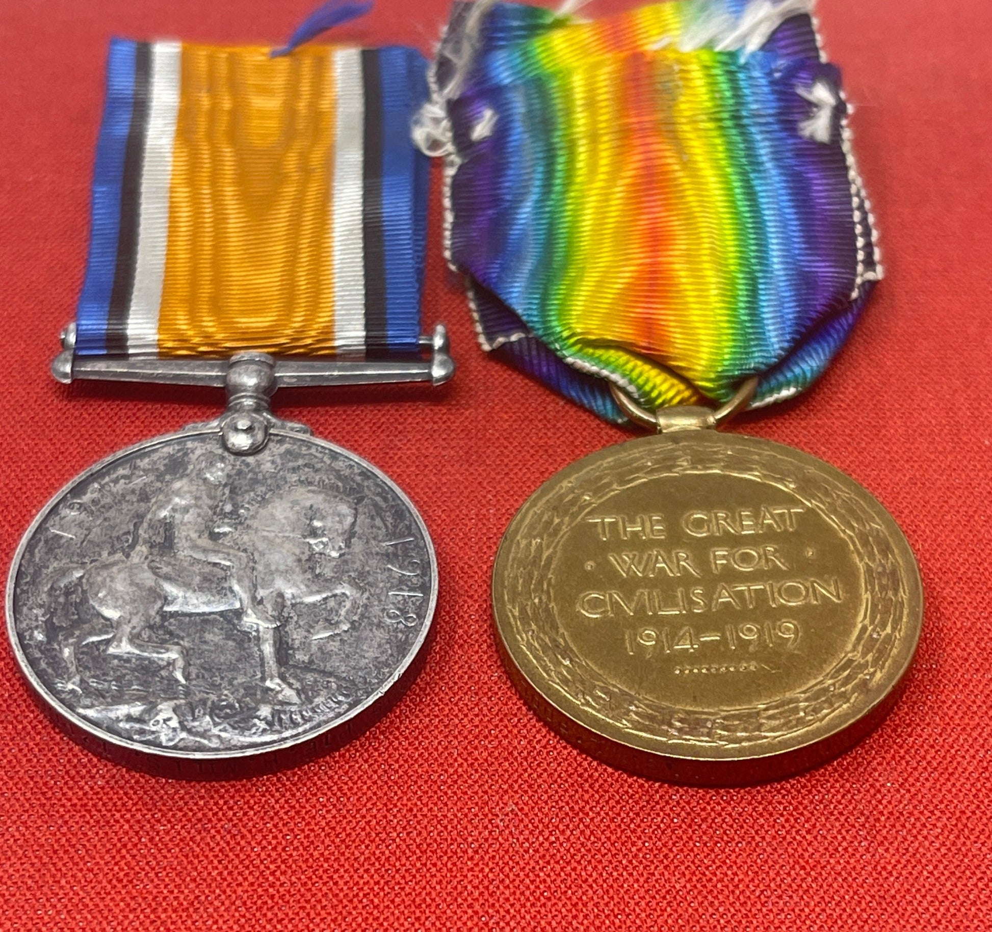 580895 Pte H Mills Liverpool. British War Medal Victory Medal