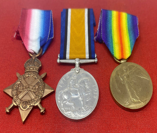 WW1 Trio RFA British War Medal Victory Medal 1914-15 Star