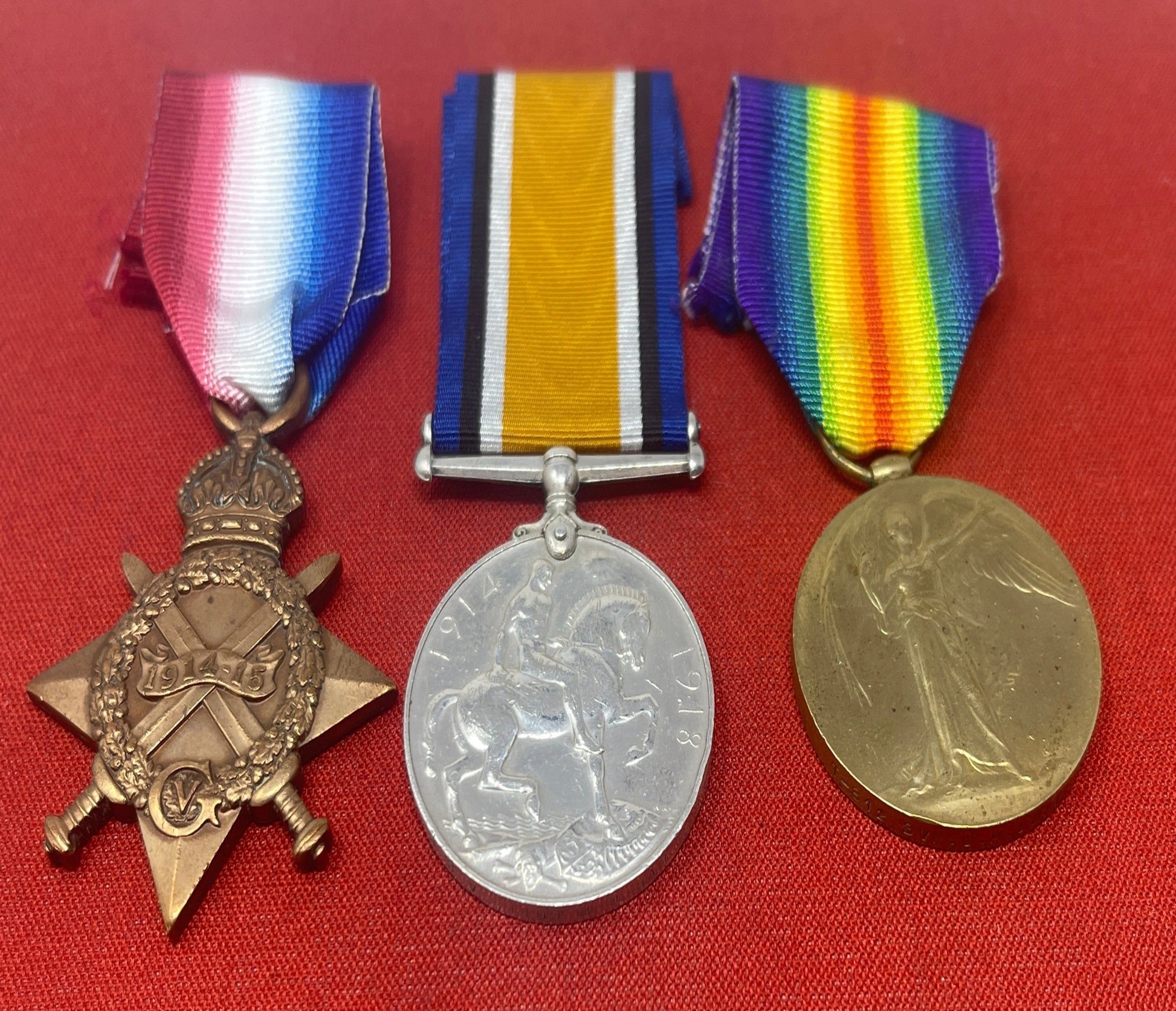 WW1 Trio ASC British War Medal Victory Medal and 1914-14 Star