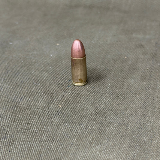 Original WW2 US 9mm Parabellum Cartridge – WCC 1943 – Western Cartridge Co. – Inert