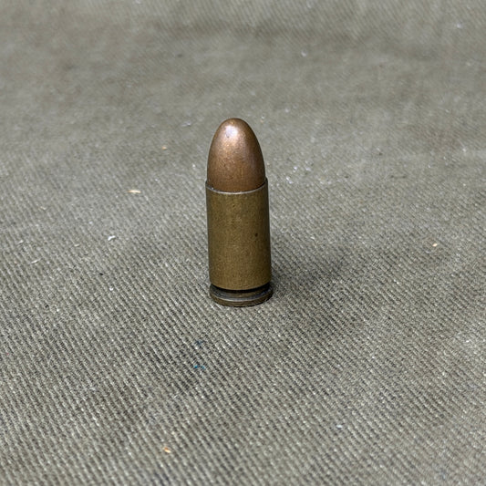 Original WW1 German 9mm Parabellum Cartridge – DWM Karlsruhe 1917 – Inert