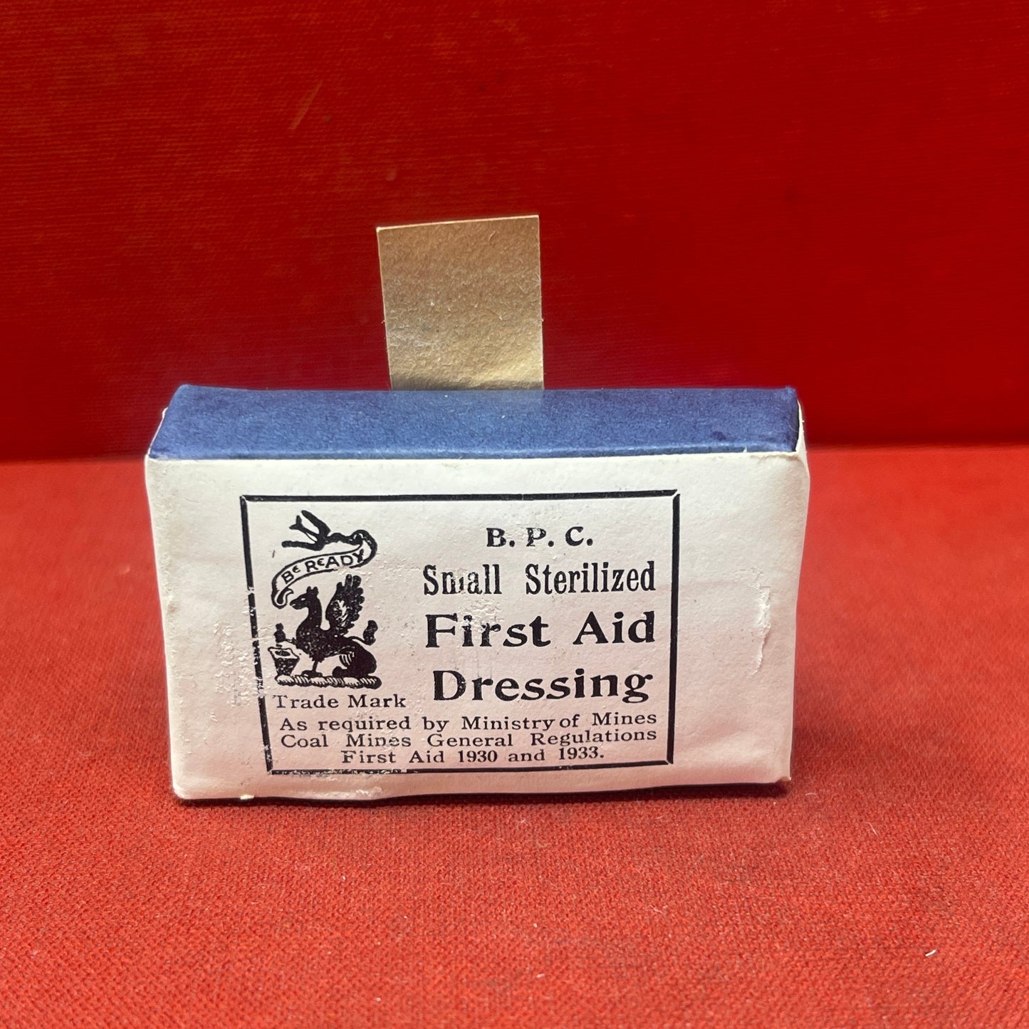 WW2 1930s British Home Front Mines Home Office BPC Small Sterilized First Aid Dressing