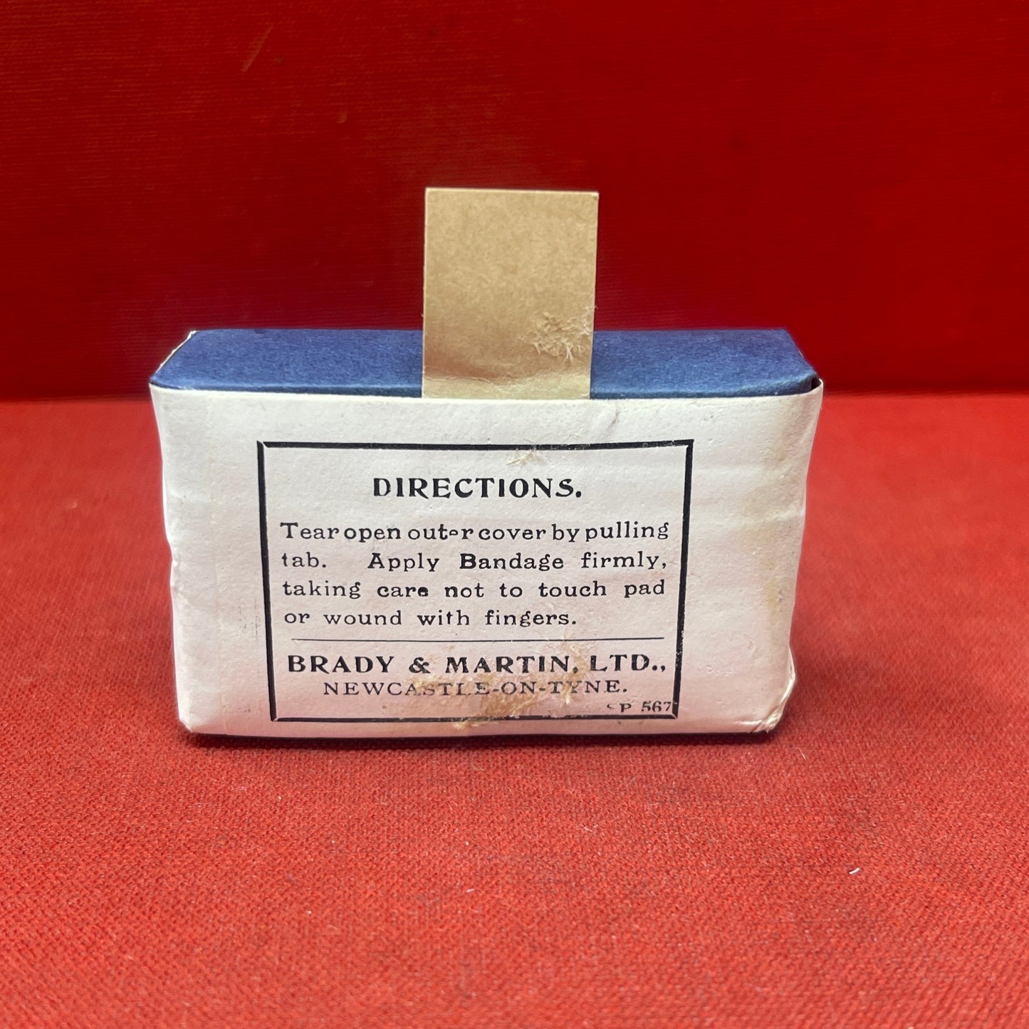 WW2 1930s British Home Front Mines Home Office BPC Small Sterilized First Aid Dressing