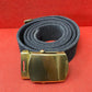 US Army Black Web Belt with Brass Buckle