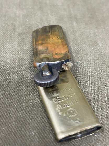 Vintage Selection of Brass trench lighters, Match holders, and Hand warmers