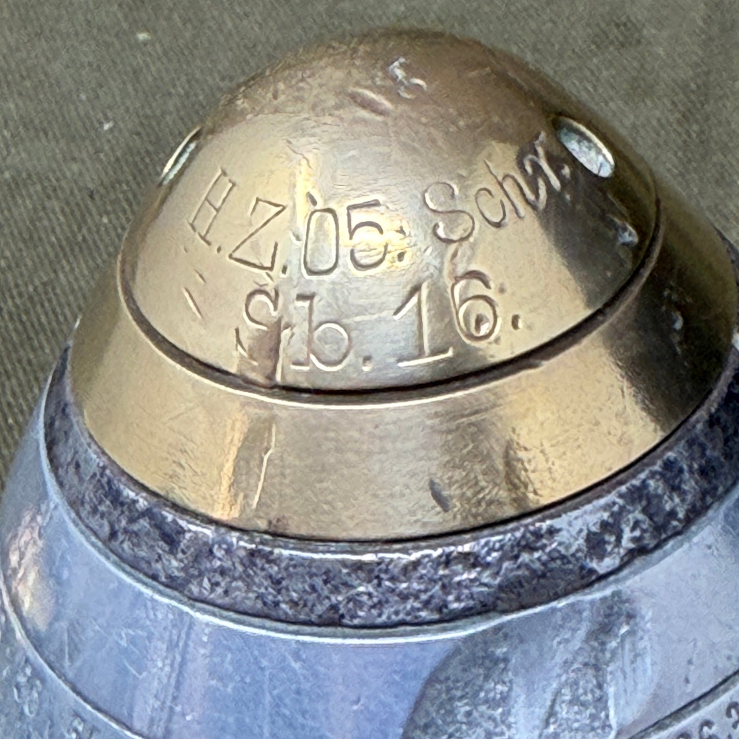 WW1 German H.Z.05 Schr. 10.5cm Howitzer Shrapnel Fuze – 1916 – Inert