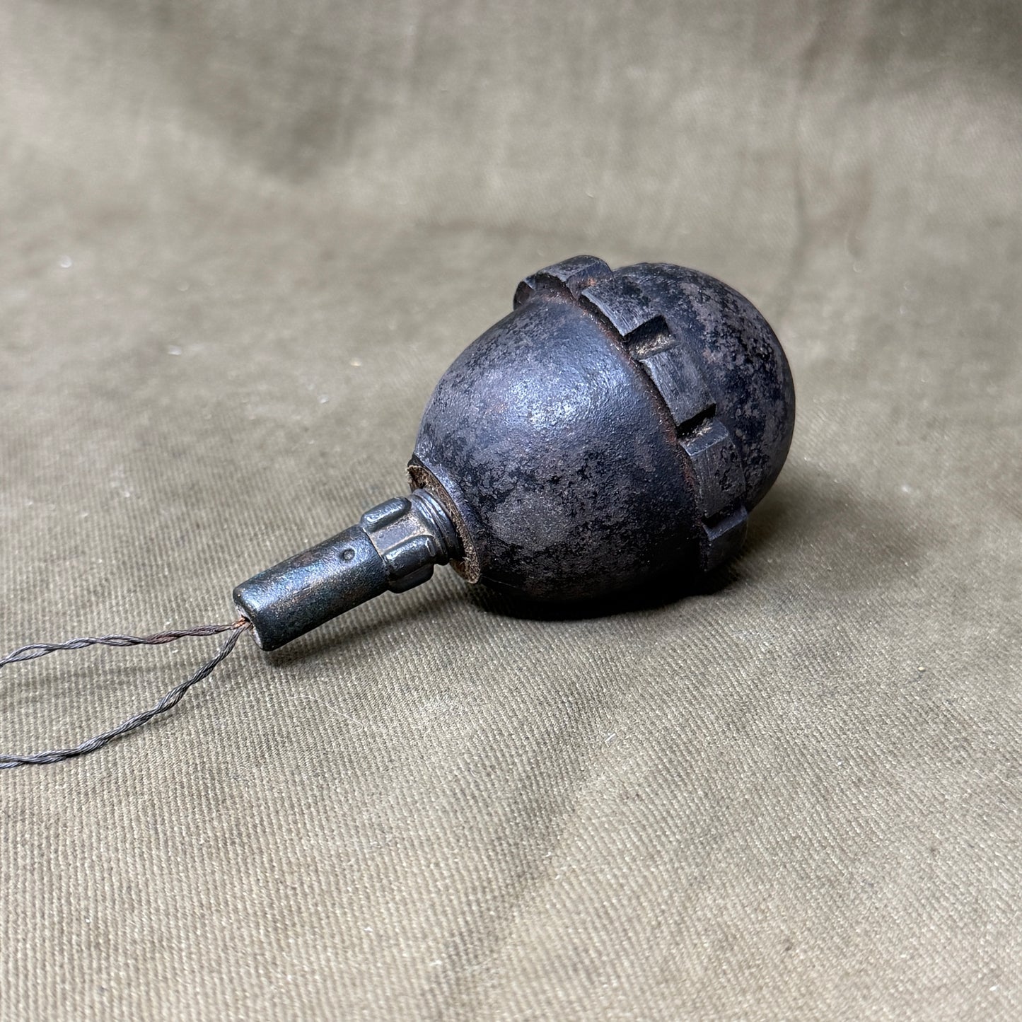 Original WWII German M39 Eihandgranate Egg Grenade – Inert