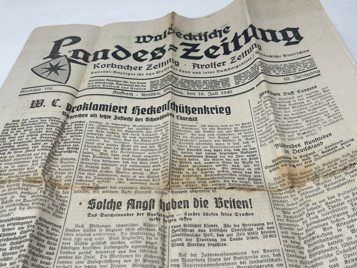 Waldeckische Landeszeitung Feldpost