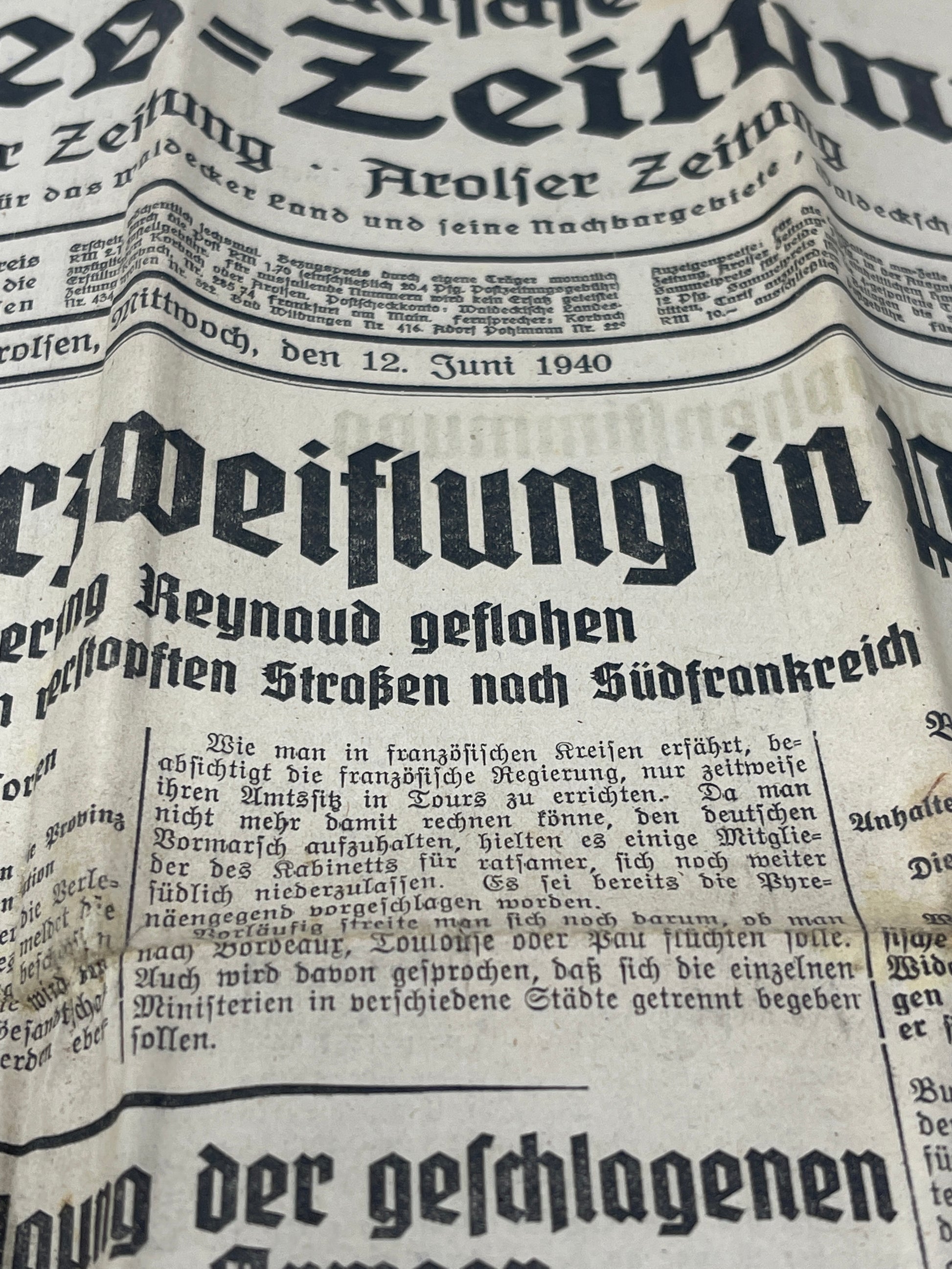 Waldeckische Landeszeitung Feldpost