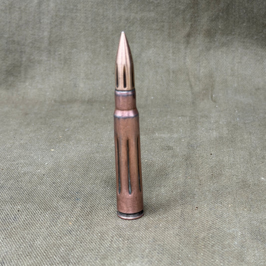 Original WW1 German 7.92mm Mauser Fluted Drill Cartridge – Spandau – August 1916 – Inert