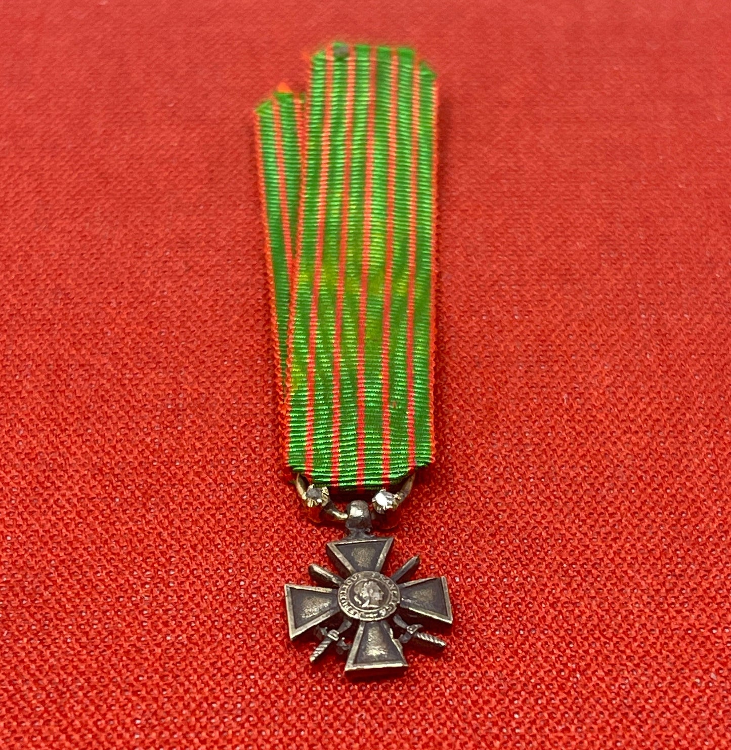 WW1 Miniature Croix De Guerre with Diamonds