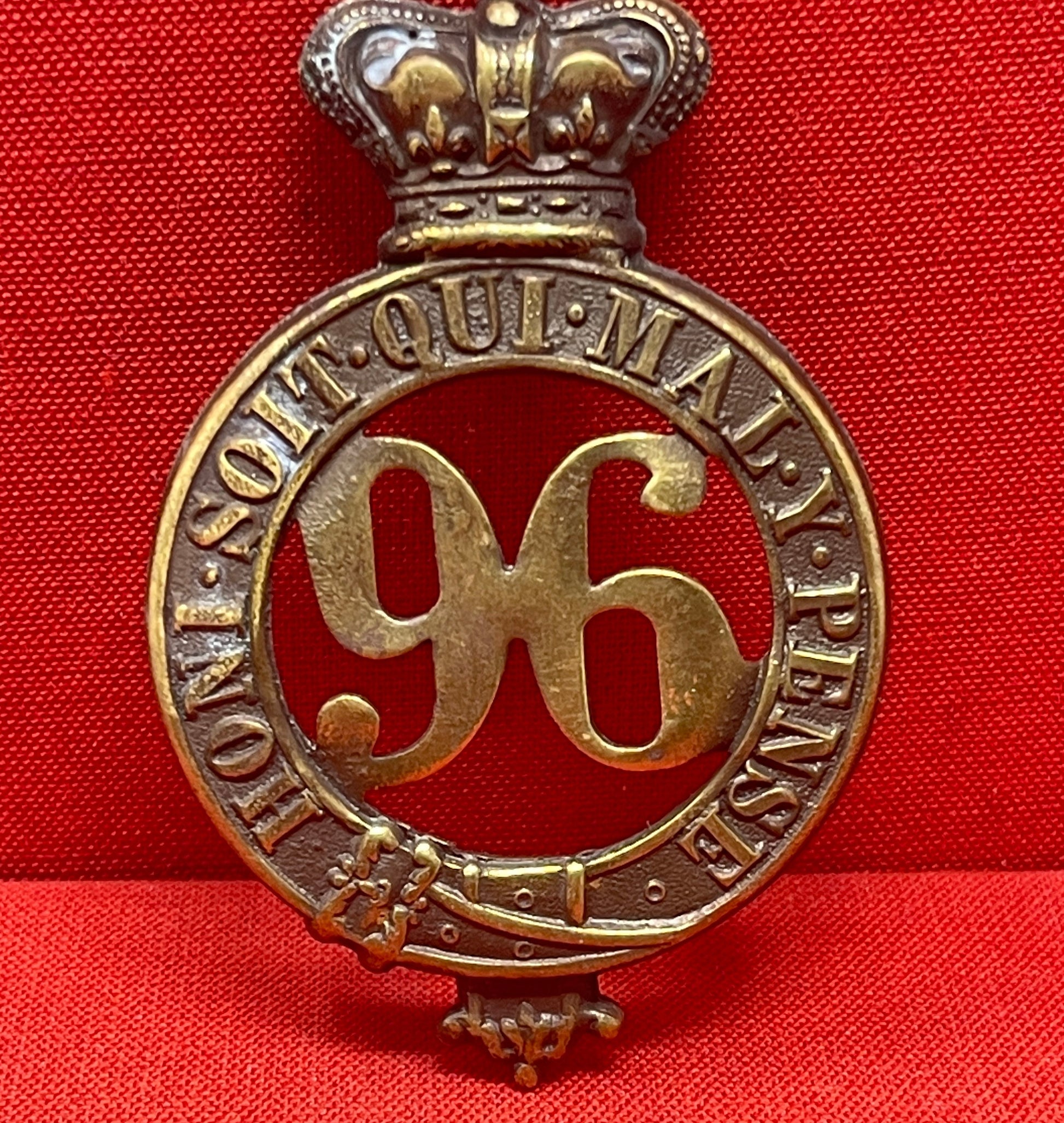 Victorian 96th Manchester Regiment Glengarry  Badge