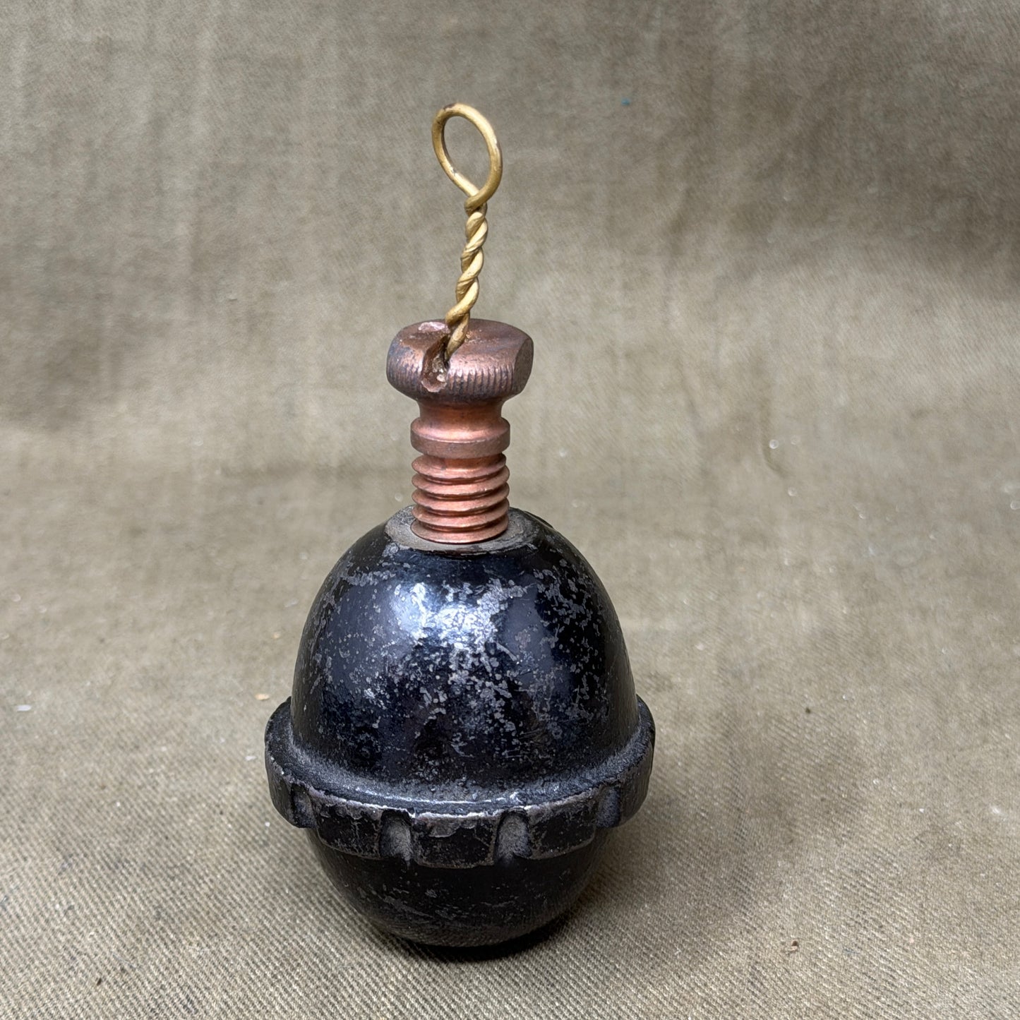 Original WWI German M1917 Eierhandgranate Egg Grenade – Inert – Complete Fuse