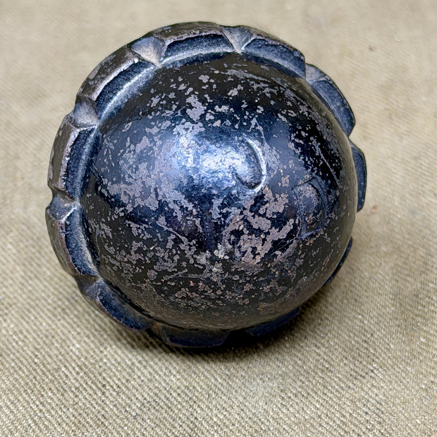 Original WWI German M1917 Eierhandgranate Egg Grenade – Inert – Complete Fuse