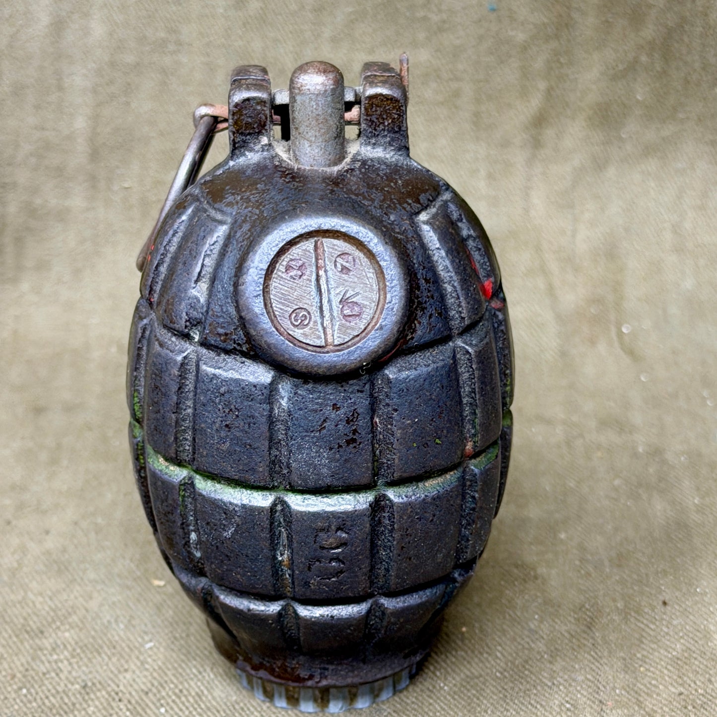 Original British No.36M Mk I Mills Bomb Hand Grenade – Complete Inert Example
