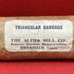 British  Triangular Bandage The Alpha Mill Co. Surgical Dressing Brierfield Lancs