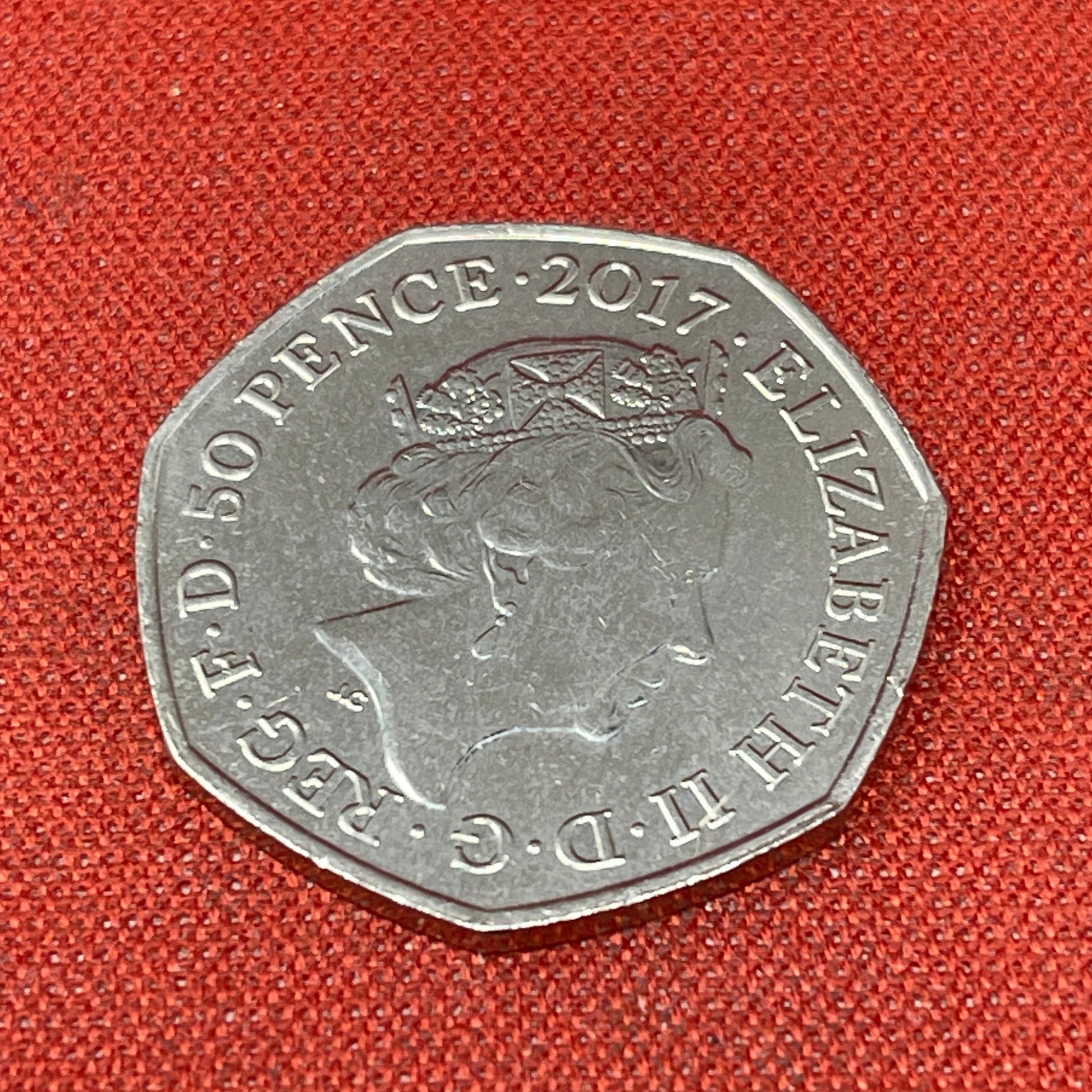 Benjamin Bunny 50p Coin 2017 celebrating the works of Beatrix Potter.