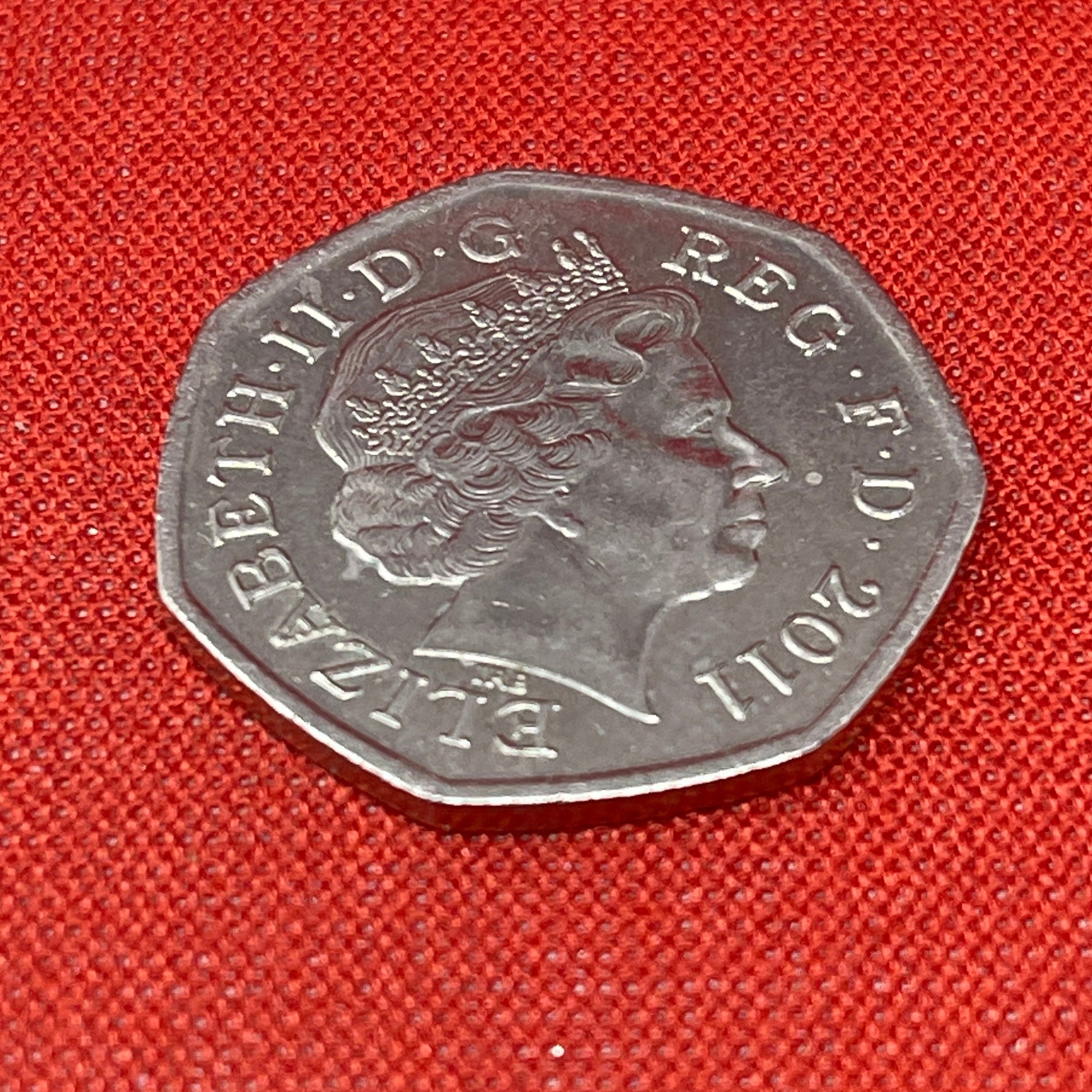 2011 London Olympics Wheelchair Rugby 50p Pence Coin Circulated 