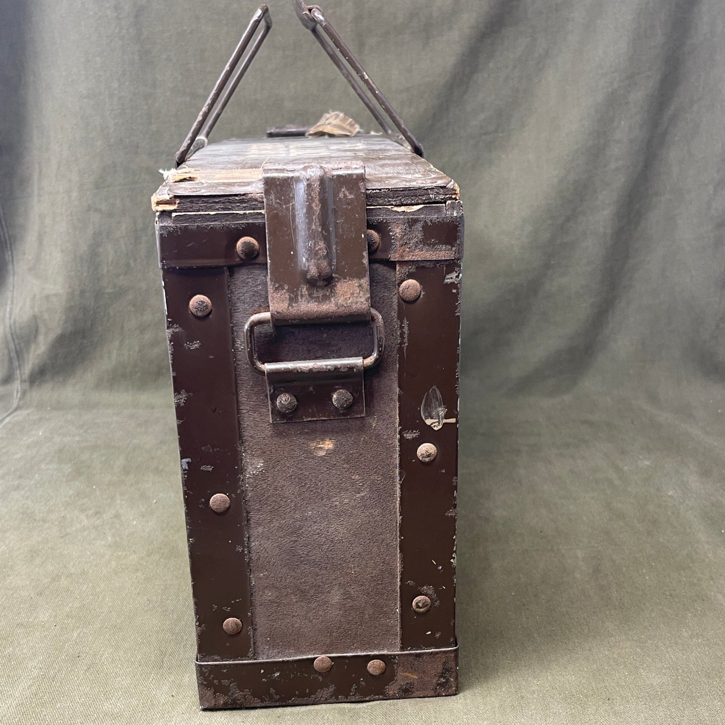 Post War British wooden ammo box, exactly the same as the British WW2 ammo box  Good condition with good clear markings, 