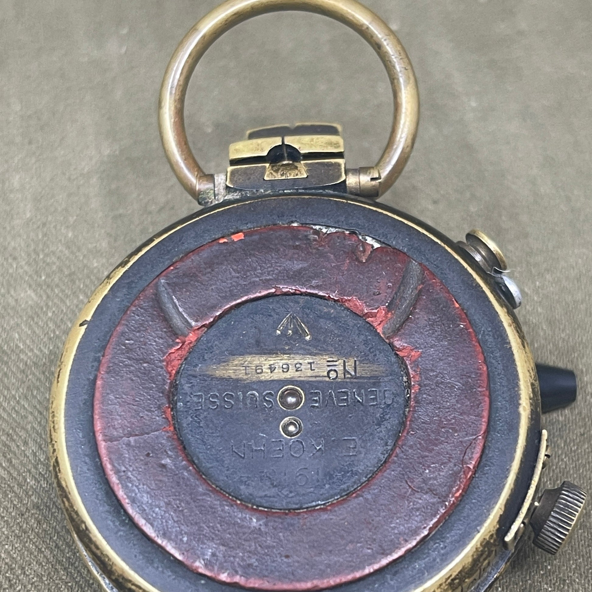 WWI British Prismatic Compass Made by E Koehn Geneve Suisse
