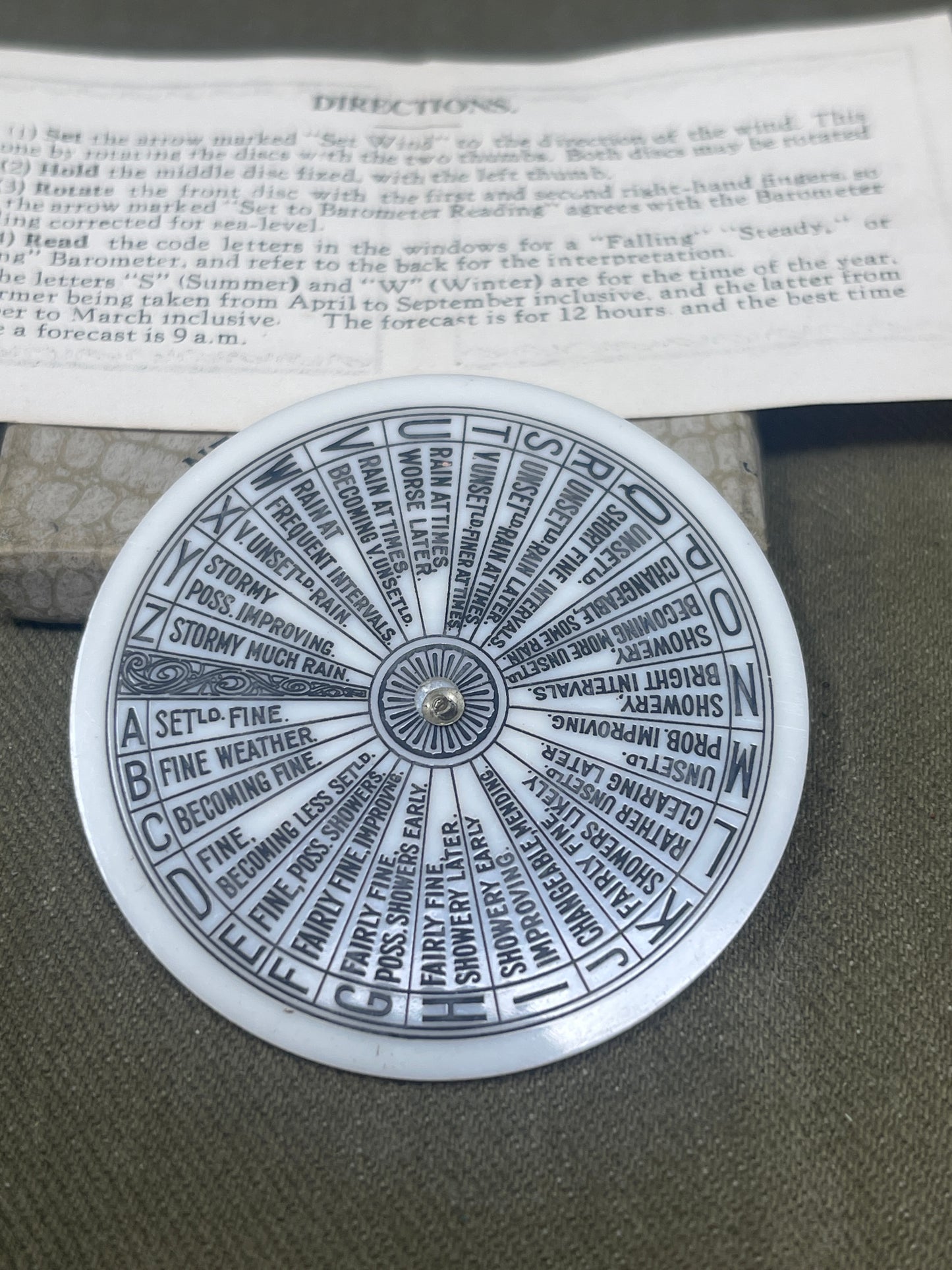 British Artillery Prismatic Compass by Francis Barker & Son.