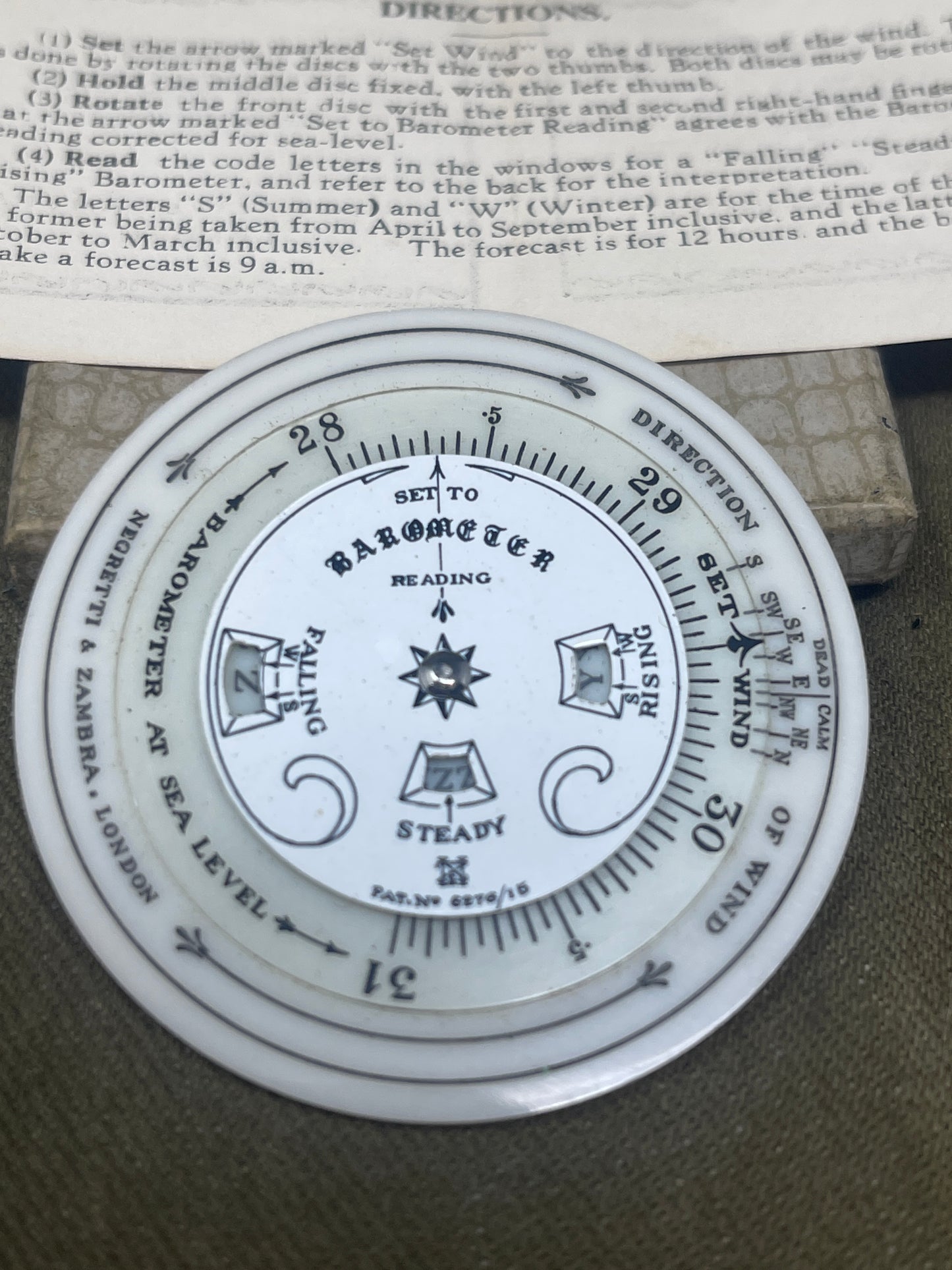British Artillery Prismatic Compass by Francis Barker & Son.
